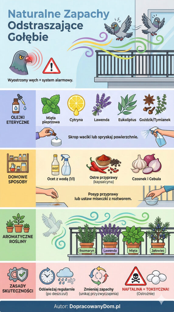 Naturalne zapachy odstraszające gołębie